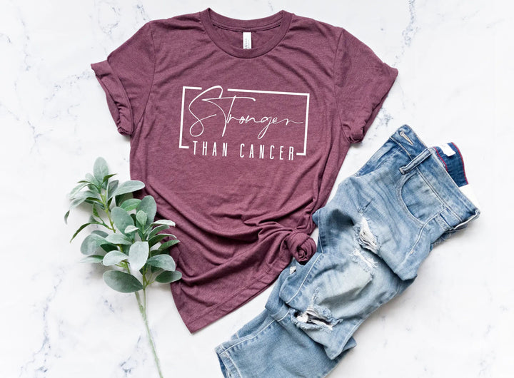 Stronger Than Cancer T-Shirt - Survivor & Awareness Tee Cypress DTF