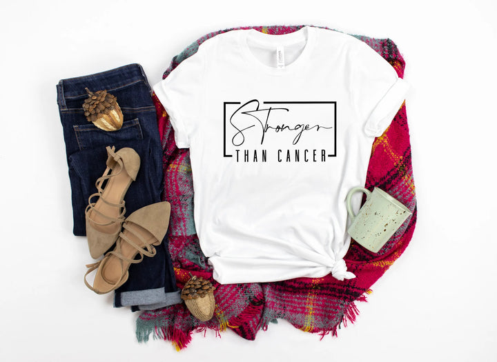Stronger Than Cancer T-Shirt - Survivor & Awareness Tee Cypress DTF