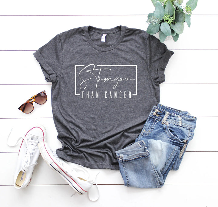 Stronger Than Cancer T-Shirt - Survivor & Awareness Tee Cypress DTF