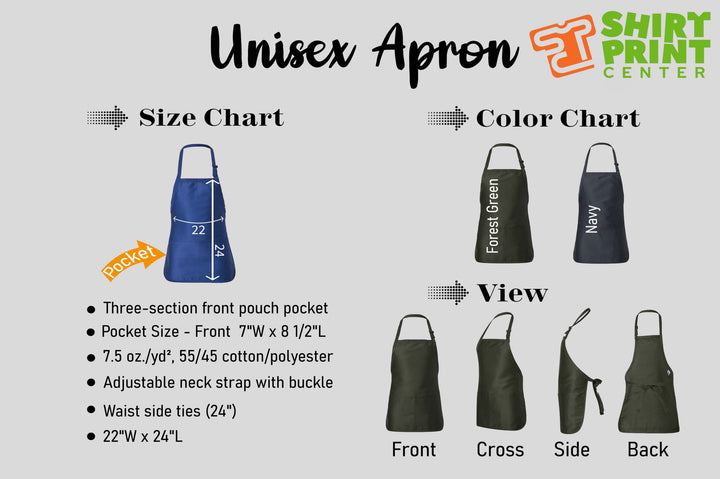 Personalized BBQ Apron for Men - Let's Cook | Chef Gift for Him Cypress DTF