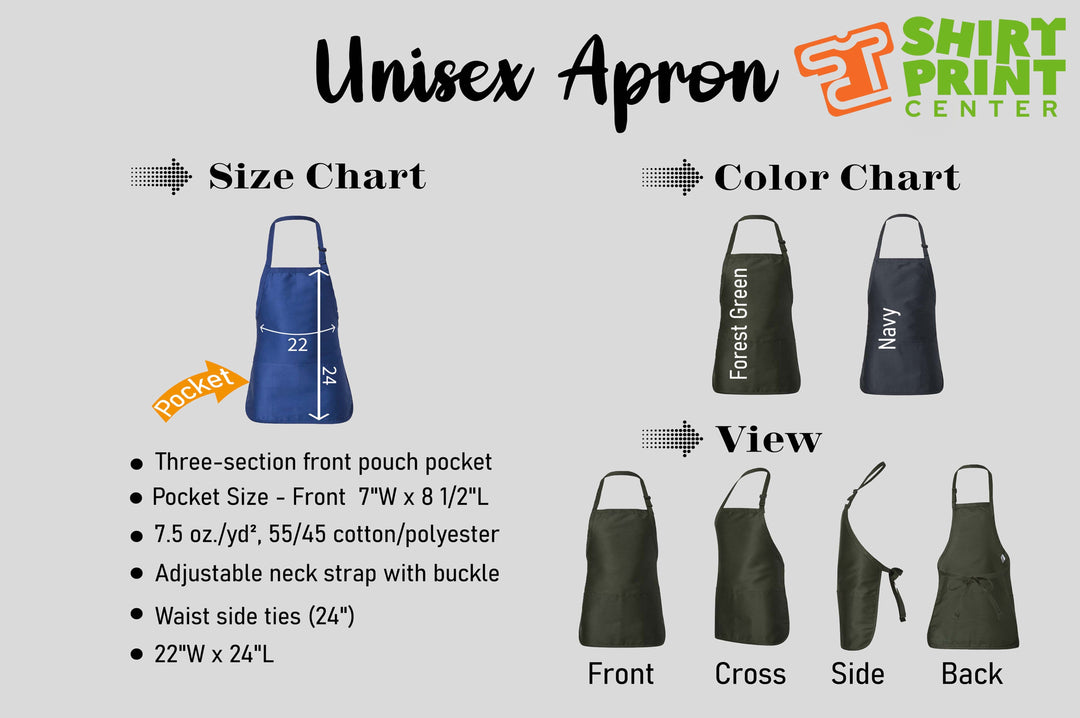 Personalized BBQ Apron for Men - Let's Cook | Chef Gift for Him Cypress DTF