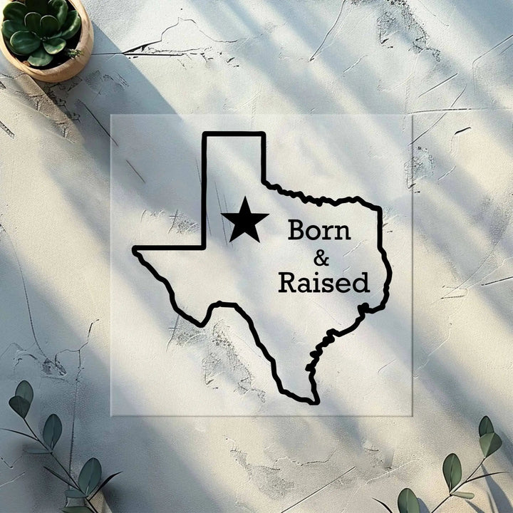Texas Born and Raised Dtf Transfers,Texas State Map Dtf Transfers