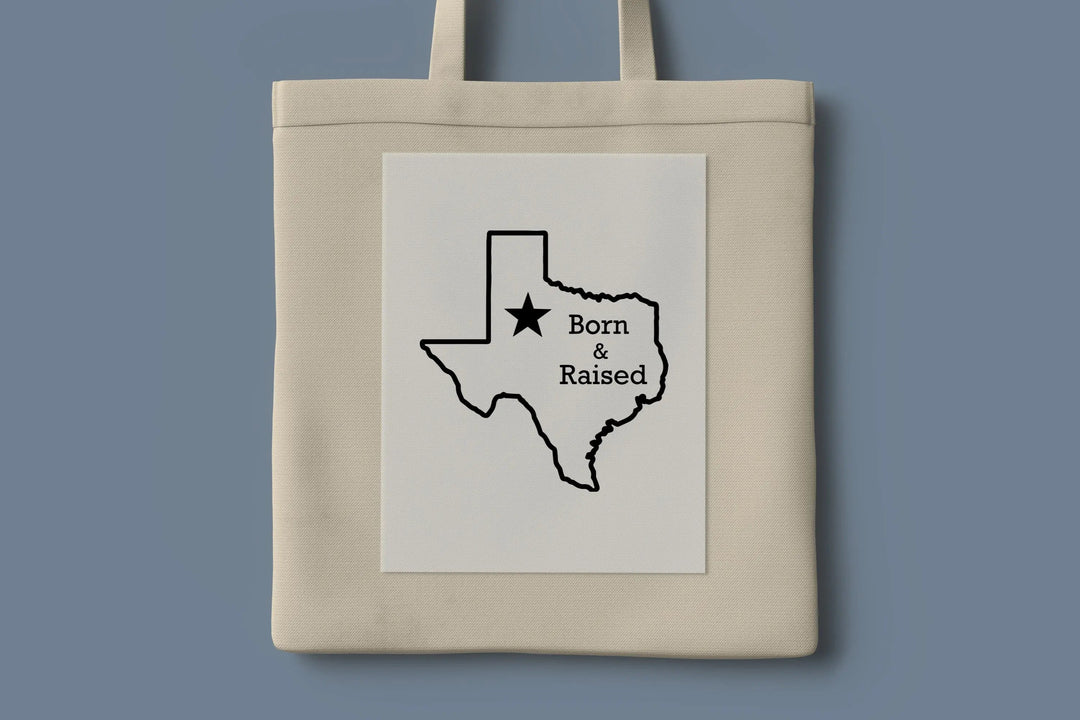 Texas Born and Raised Dtf Transfers,Texas State Map Dtf Transfers
