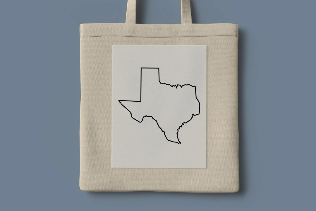 Texas Map Dtf Transfers, Texas State Dtf Transfers
