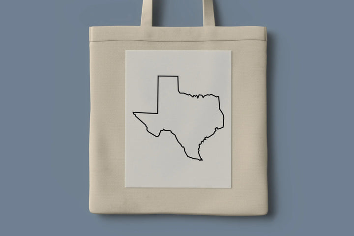 Texas Map Dtf Transfers, Texas State Dtf Transfers