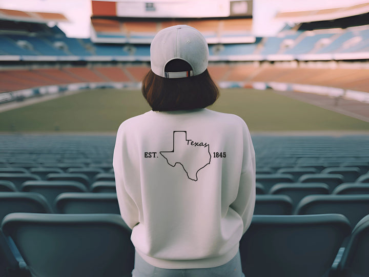Texas Map Est 1845 Dtf Transfers,Texas State Map Dtf Transfers