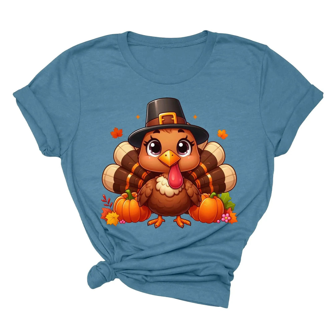 Thanksgiving Turkey Shirt, Turkey Shirt, Thanksgiving Turkey T-shirt, Thanksgiving Gift T-shirts, Thanksgiving Outfit, Turkey T-shirt Cypress DTF