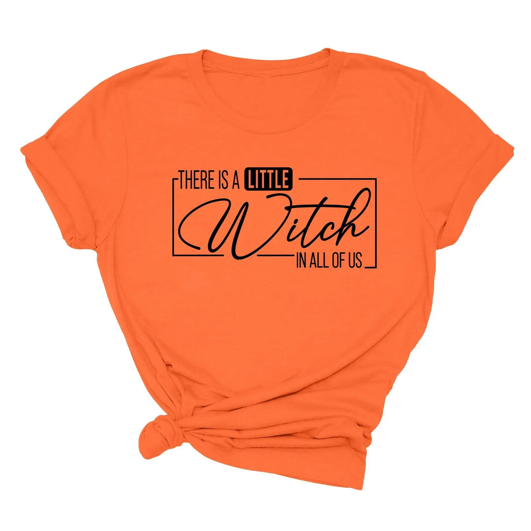 There's a Little Witch in All of Us Shirt – Funny Halloween Party Tee Cypress DTF