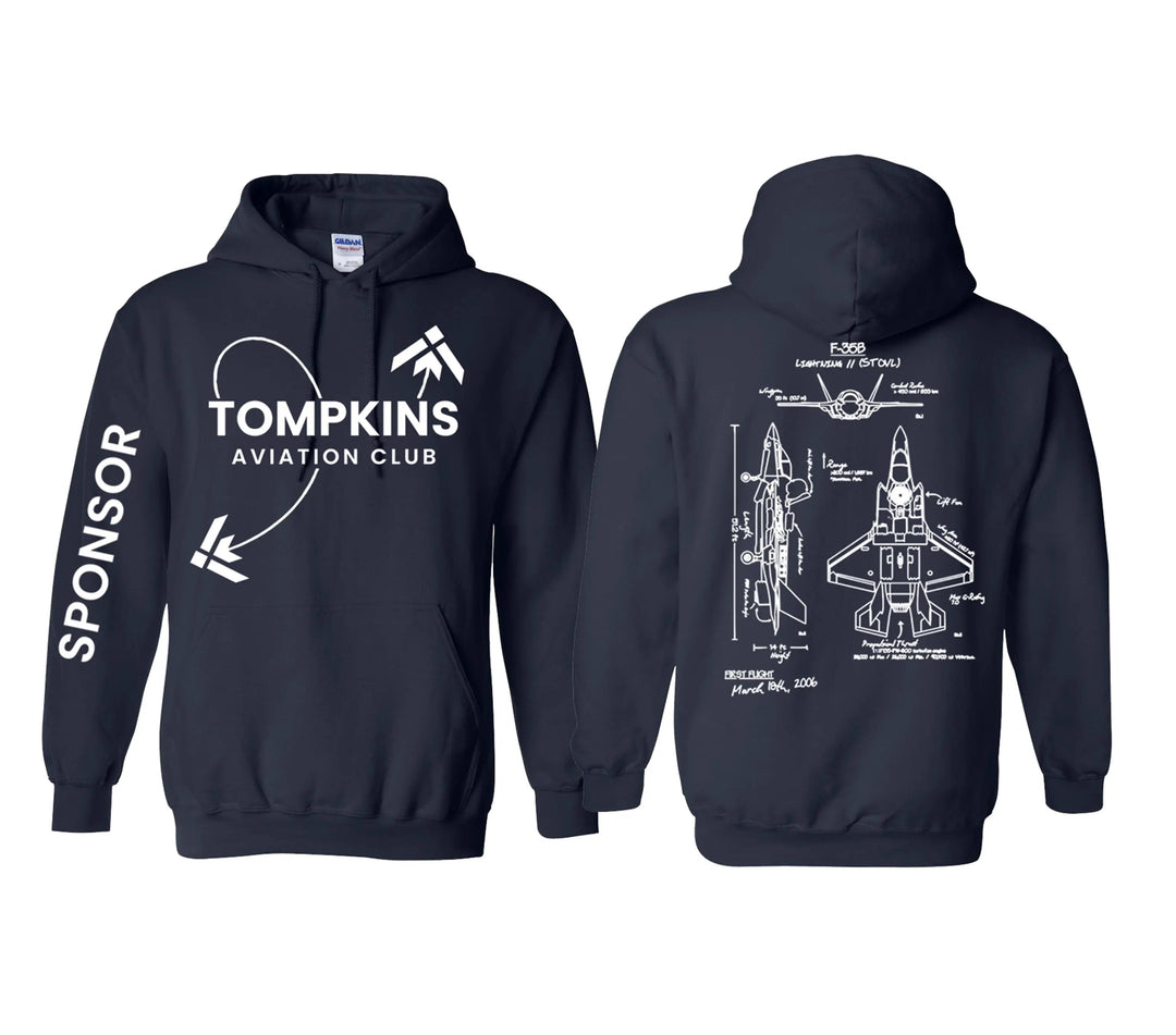 Tompkins High  School Aviation Club Shirt and Hoodie Cypress DTF
