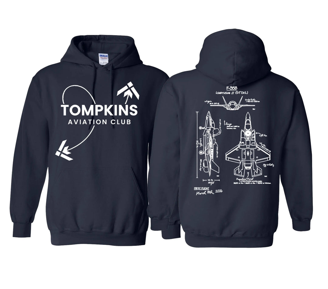 Tompkins High  School Aviation Club Shirt and Hoodie Cypress DTF