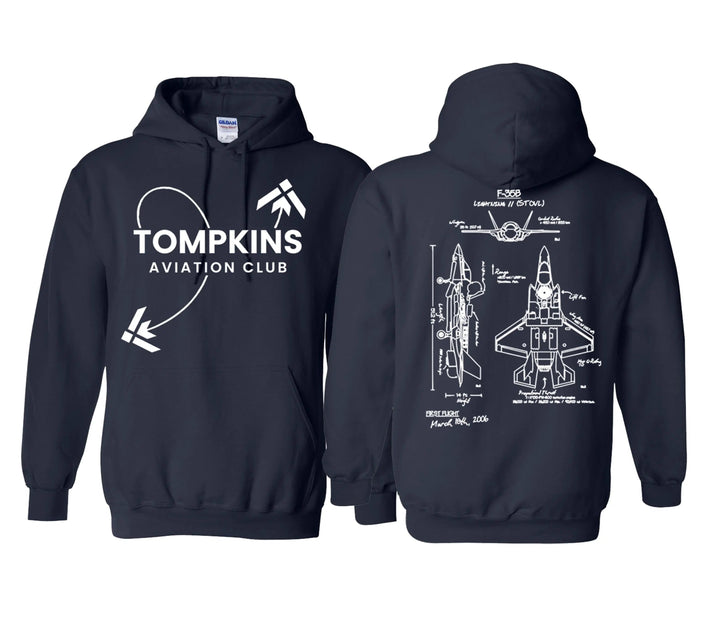 Tompkins High  School Aviation Club Shirt and Hoodie Cypress DTF