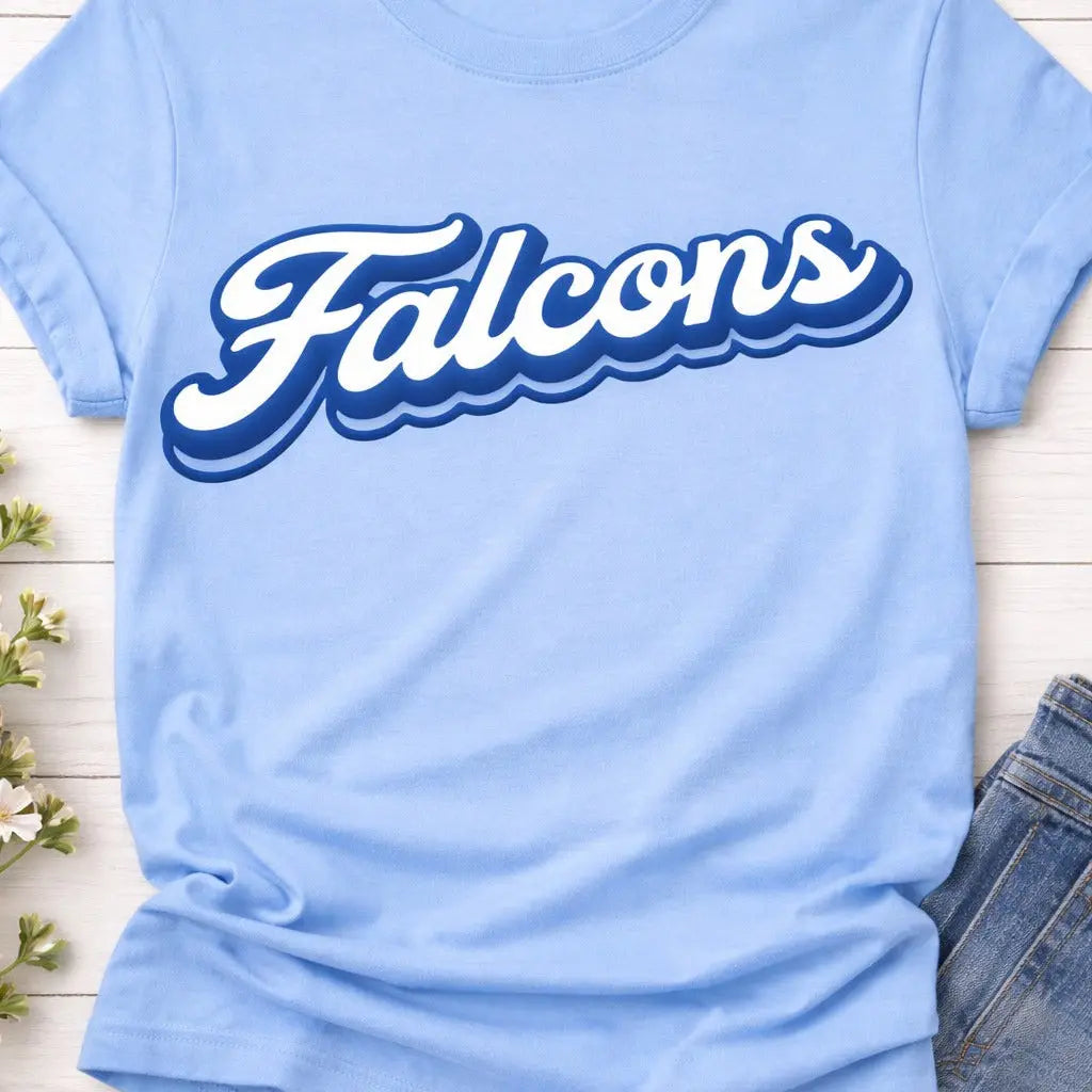 Tompkins High School Falcons Tee – Bella Canvas Single Side Puff Print Cypress DTF