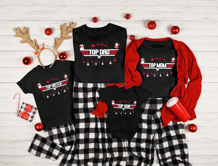 Top Dad Christmas T-Shirt | Top Family Christmas T-Shirt | Top Dad Papa Christmas  Shirt Cypress DTF