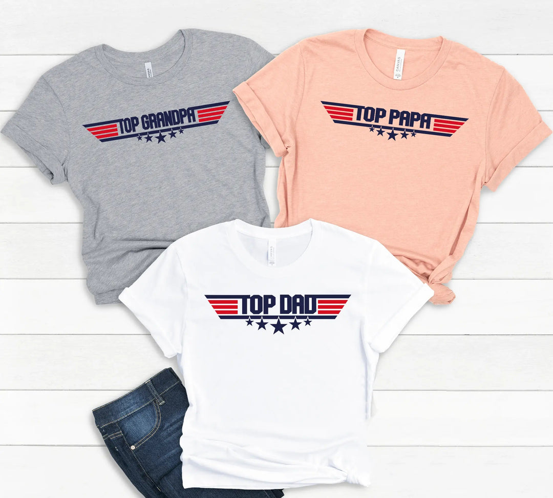 Top Dad T-Shirt | Top Family T-Shirt | Top Dad Papa Grandpa Grandma Poppop Shirt Cypress DTF