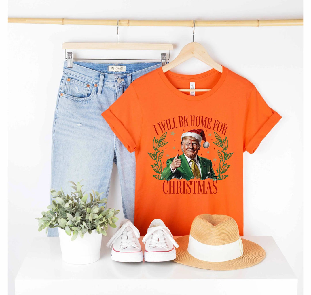 Trump Christmas Shirt | I'll Be Home for Christmas Tee Cypress DTF