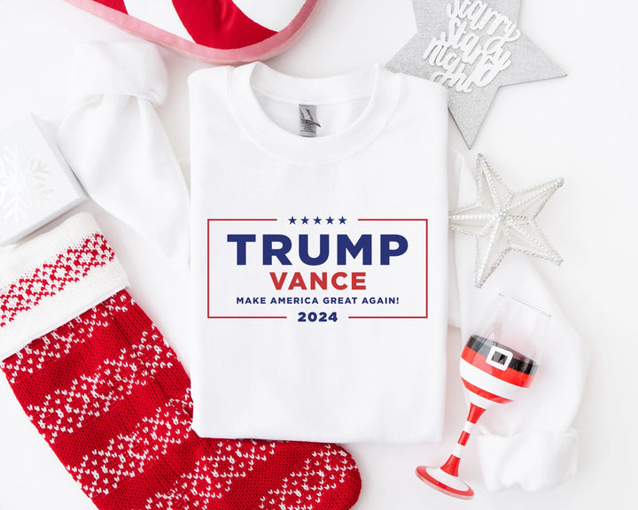 Trump Vance 24 Sweatshirt, Trump 2025 Sweatshirt, President Trump, Republican Sweatshirt, Republican Gifts Support Trump Sweatshirt, American Flag Sweatshirt Cypress DTF