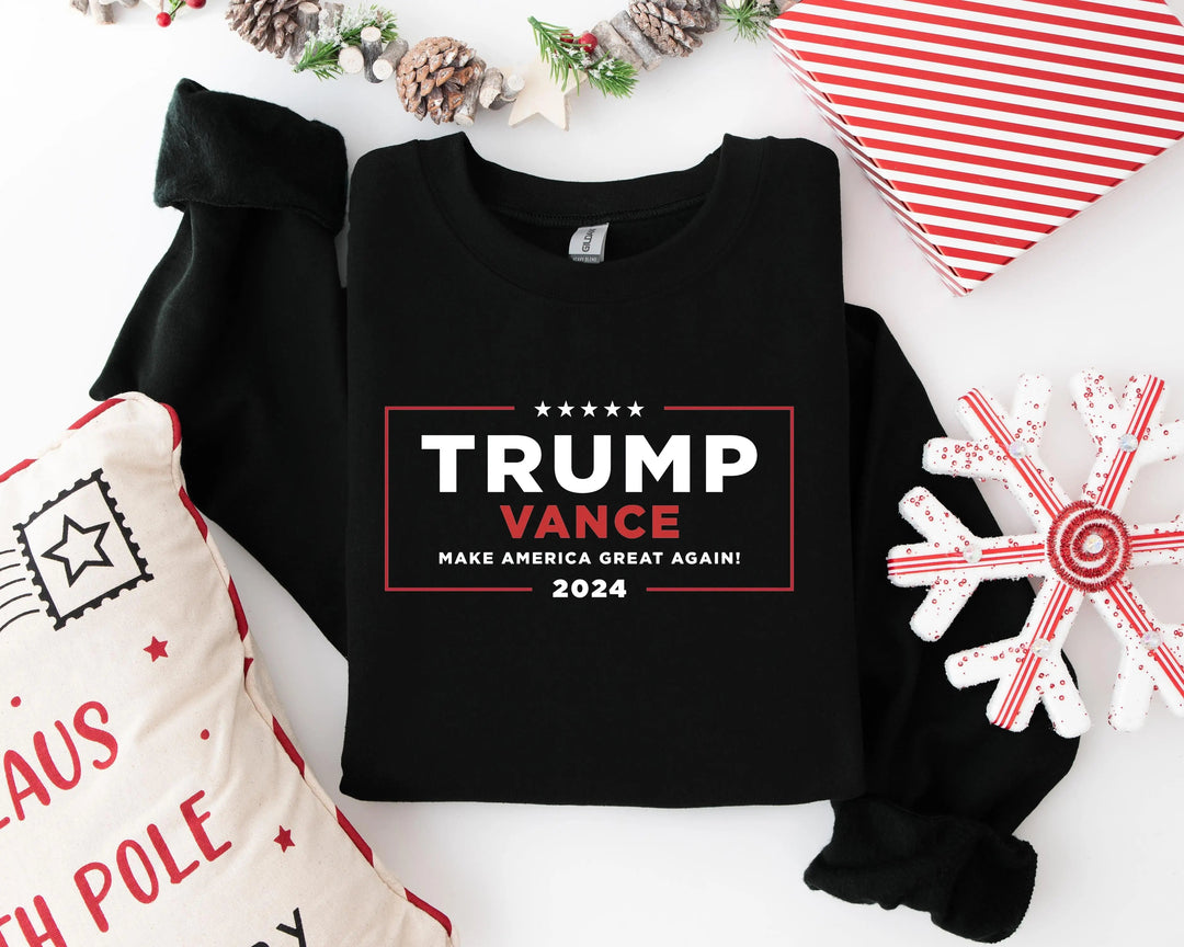 Trump Vance 24 Sweatshirt, Trump 2025 Sweatshirt, President Trump, Republican Sweatshirt, Republican Gifts Support Trump Sweatshirt, American Flag Sweatshirt Cypress DTF