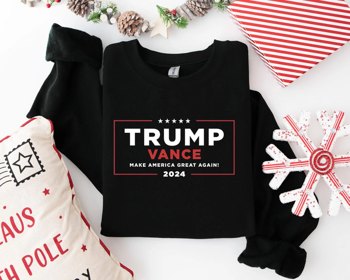 Trump Vance 24 Sweatshirt, Trump 2025 Sweatshirt, President Trump, Republican Sweatshirt, Republican Gifts Support Trump Sweatshirt, American Flag Sweatshirt Cypress DTF
