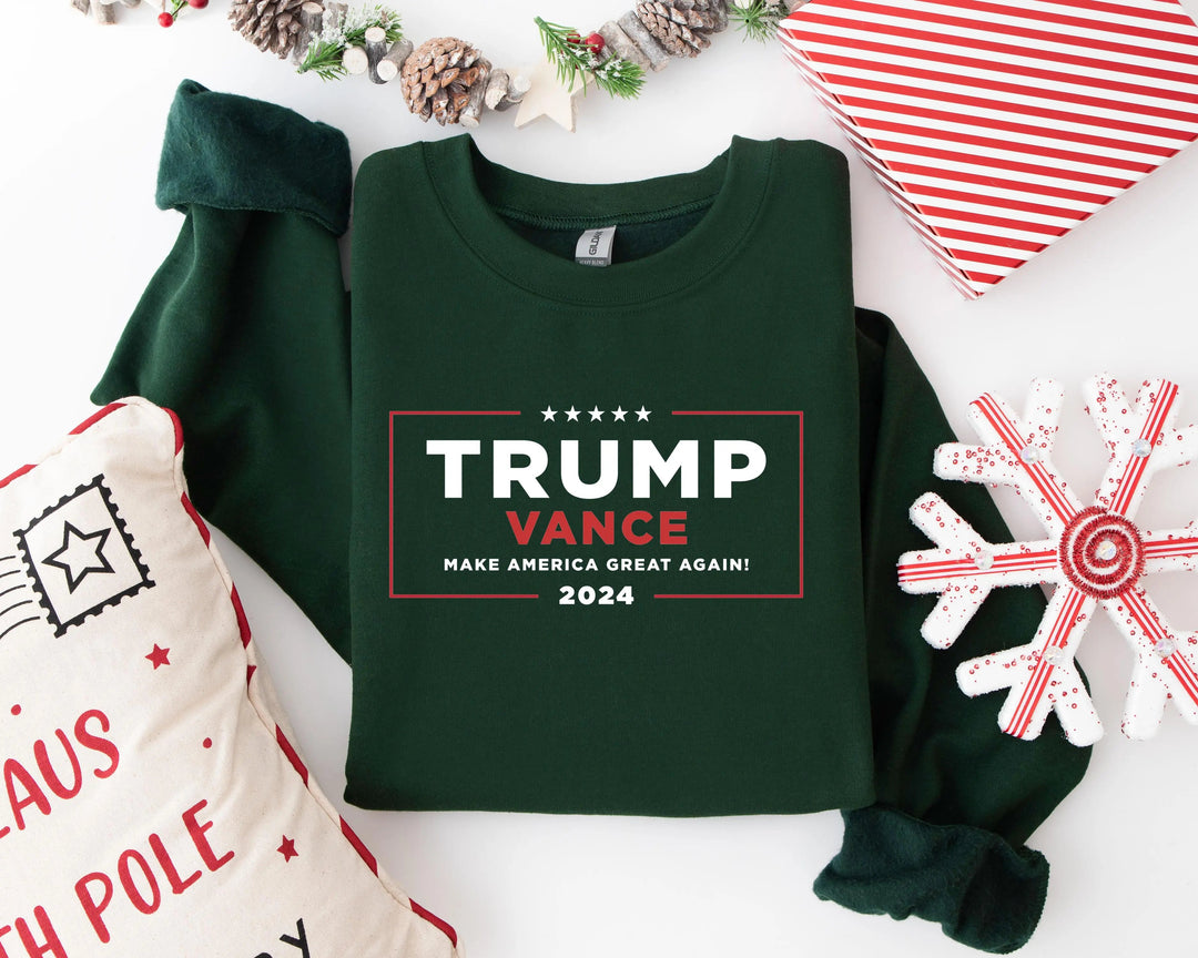 Trump Vance 24 Sweatshirt, Trump 2025 Sweatshirt, President Trump, Republican Sweatshirt, Republican Gifts Support Trump Sweatshirt, American Flag Sweatshirt Cypress DTF