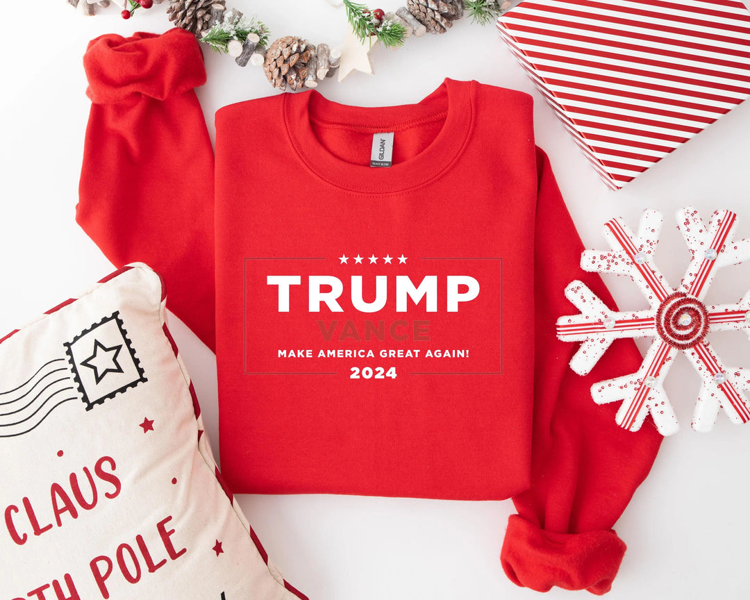 Trump Vance 24 Sweatshirt, Trump 2025 Sweatshirt, President Trump, Republican Sweatshirt, Republican Gifts Support Trump Sweatshirt, American Flag Sweatshirt Cypress DTF