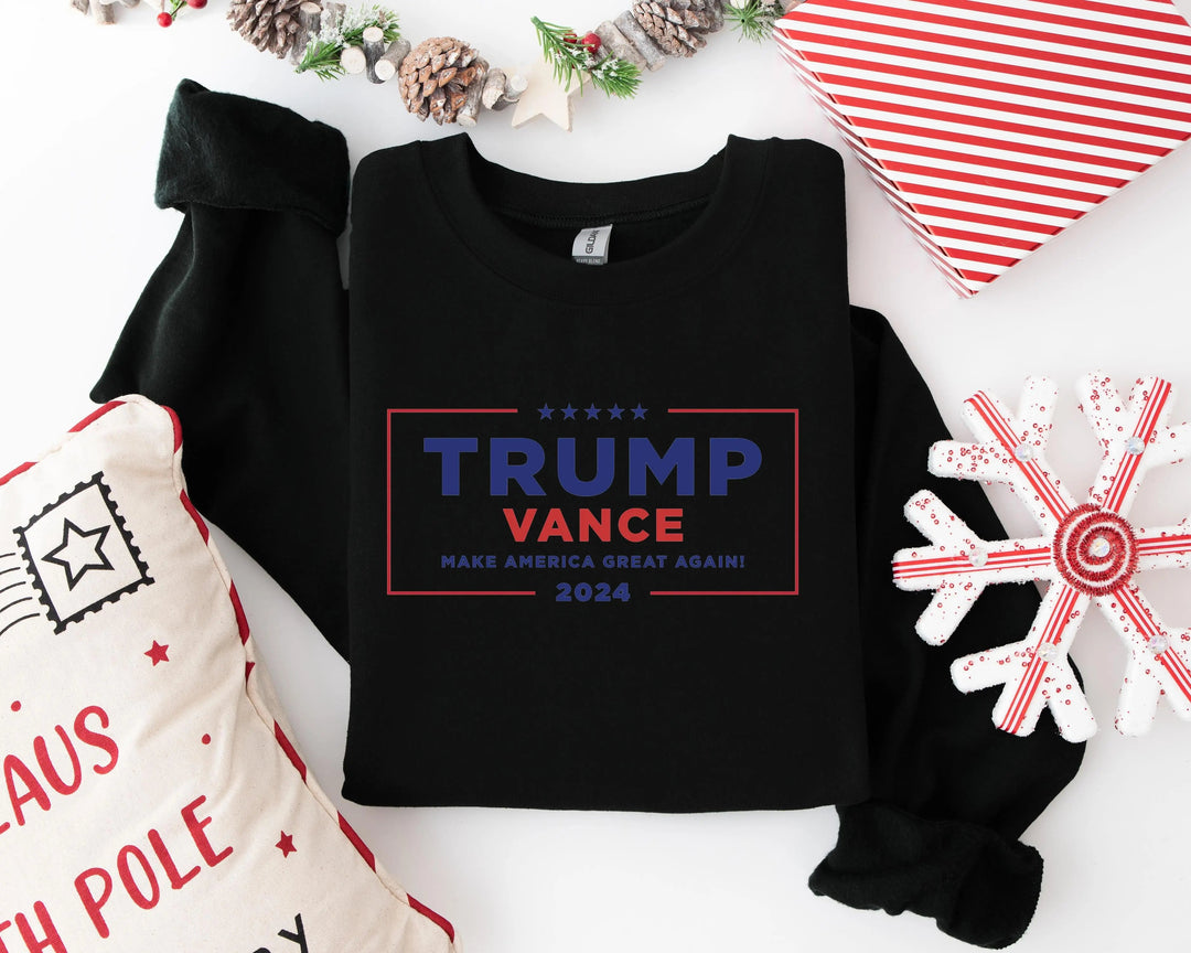 Trump Vance 24 Sweatshirt, Trump 2025 Sweatshirt, President Trump, Republican Sweatshirt, Republican Gifts Support Trump Sweatshirt, American Flag Sweatshirt Cypress DTF