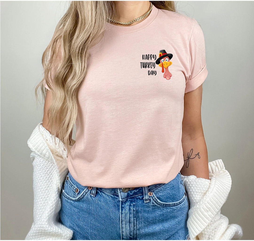 Turkey Pocket Shirt | Gobble Gobble Thanksgiving Tee | Happy Turkey Day Tee Cypress DTF