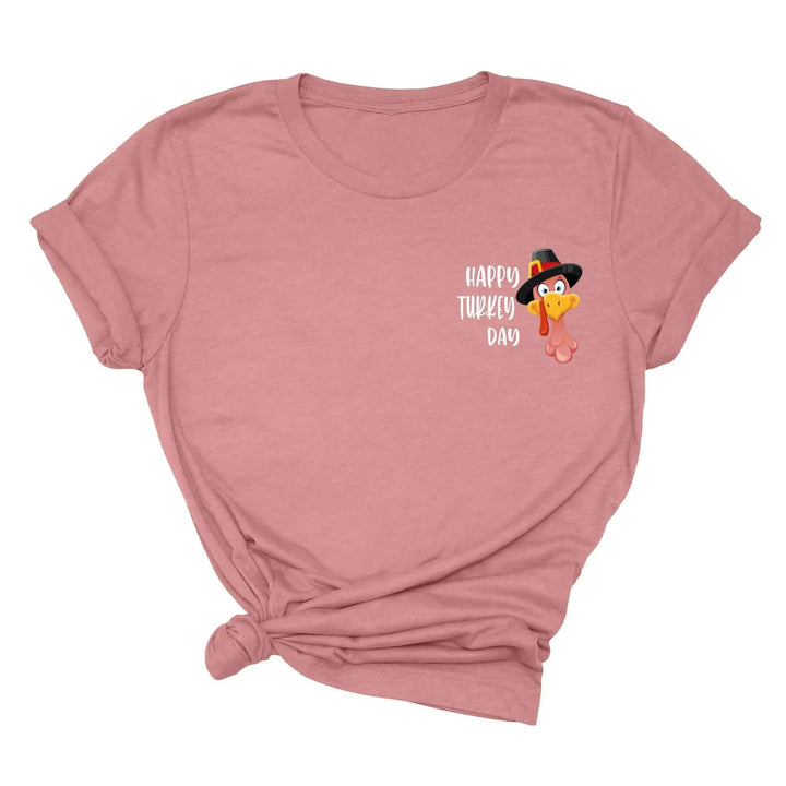 Turkey Pocket Shirt | Gobble Gobble Thanksgiving Tee | Happy Turkey Day Tee Cypress DTF