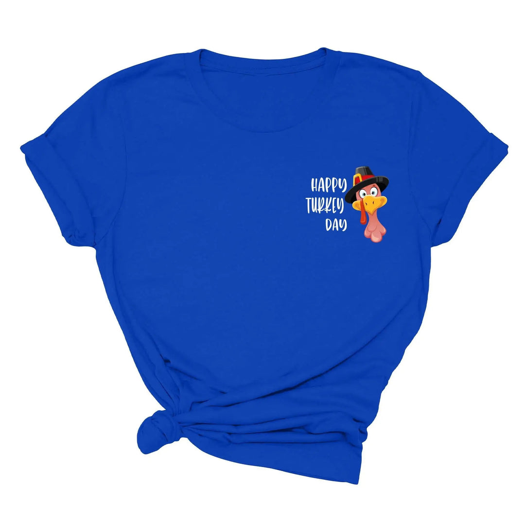 Turkey Pocket Shirt | Gobble Gobble Thanksgiving Tee | Happy Turkey Day Tee Cypress DTF