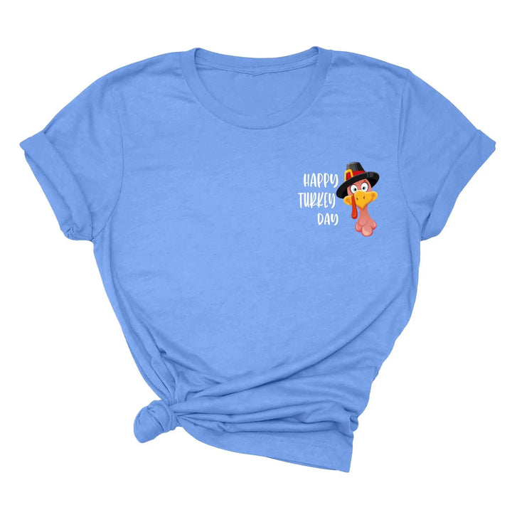 Turkey Pocket Shirt | Gobble Gobble Thanksgiving Tee | Happy Turkey Day Tee Cypress DTF