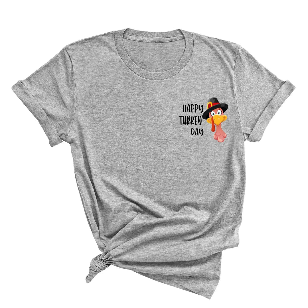 Turkey Pocket Shirt | Gobble Gobble Thanksgiving Tee | Happy Turkey Day Tee Cypress DTF