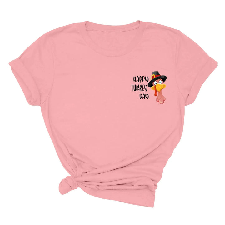 Turkey Pocket Shirt | Gobble Gobble Thanksgiving Tee | Happy Turkey Day Tee Cypress DTF