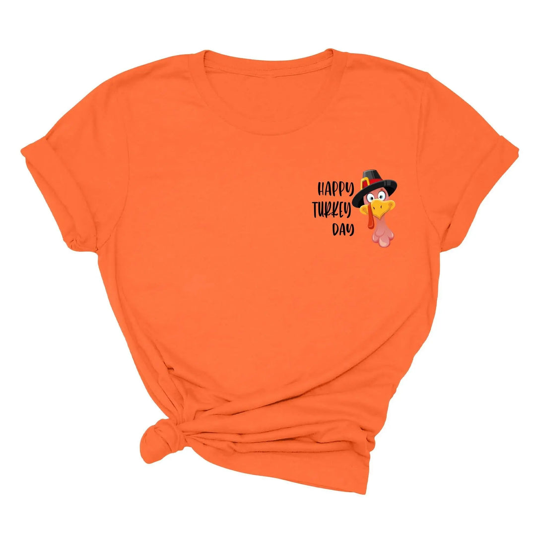 Turkey Pocket Shirt | Gobble Gobble Thanksgiving Tee | Happy Turkey Day Tee Cypress DTF