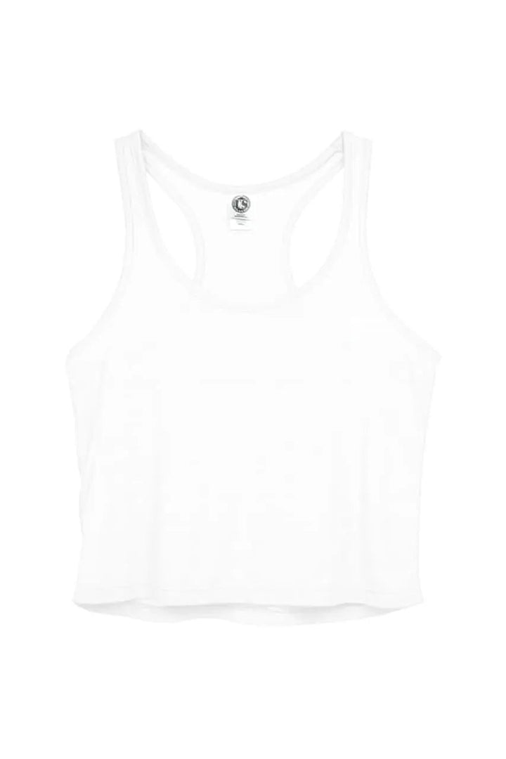 US Blanks Women's Sheer Cropped Racer Tank Top - US510 Cypress DTF
