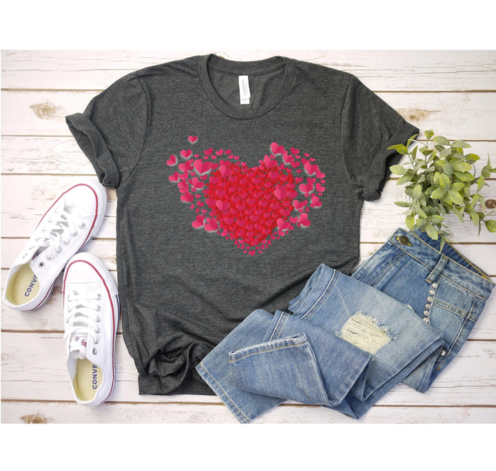 Valentine's Day Shirt - Double Heart & Cute Valentine's Tee Gift Cypress DTF