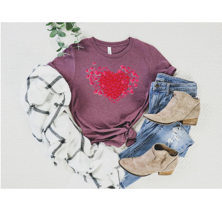Valentine's Day Shirt - Double Heart & Cute Valentine's Tee Gift Cypress DTF