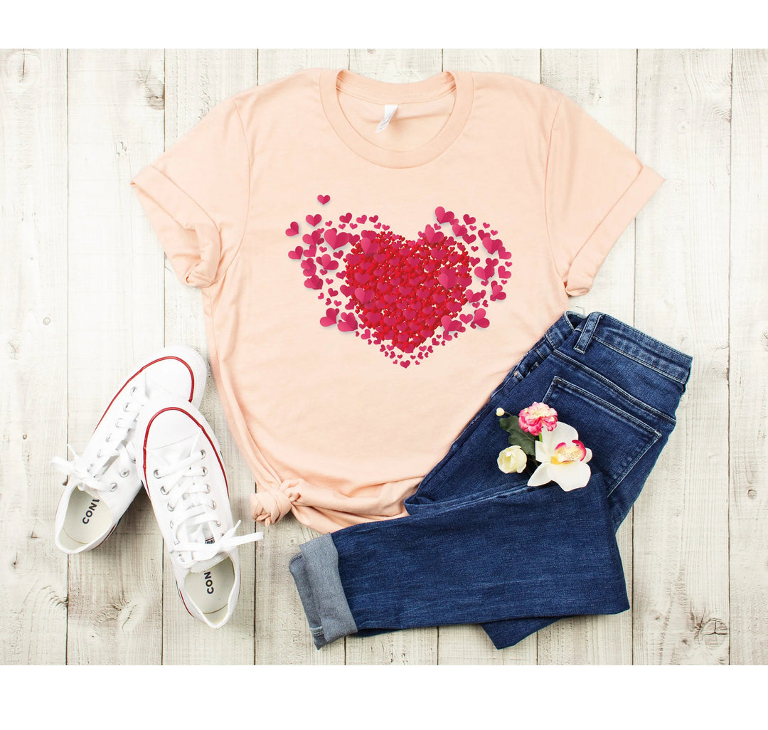 Valentine's Day Shirt - Double Heart & Cute Valentine's Tee Gift Cypress DTF