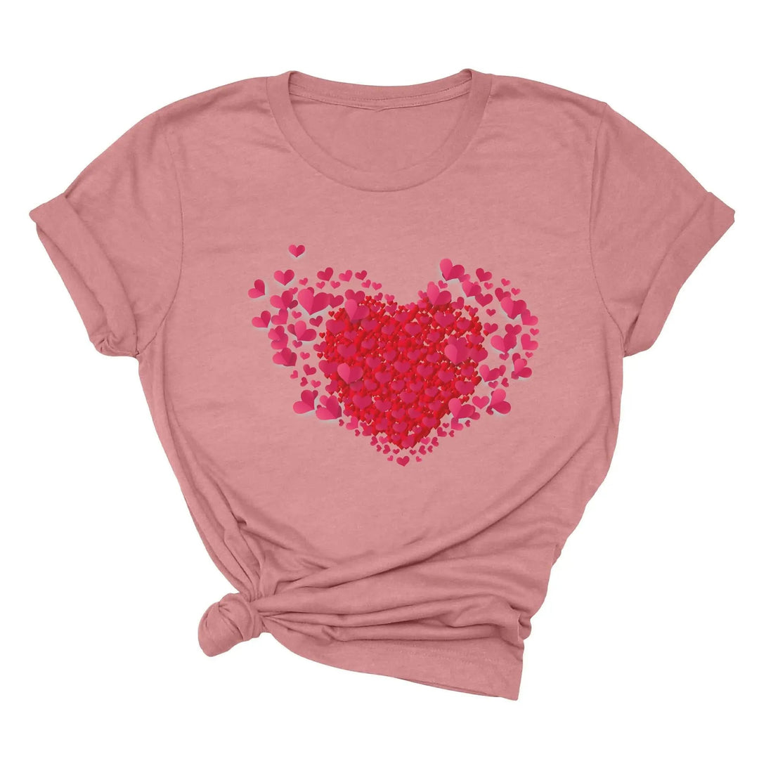 Valentine's Day Shirt - Double Heart & Cute Valentine's Tee Gift Cypress DTF