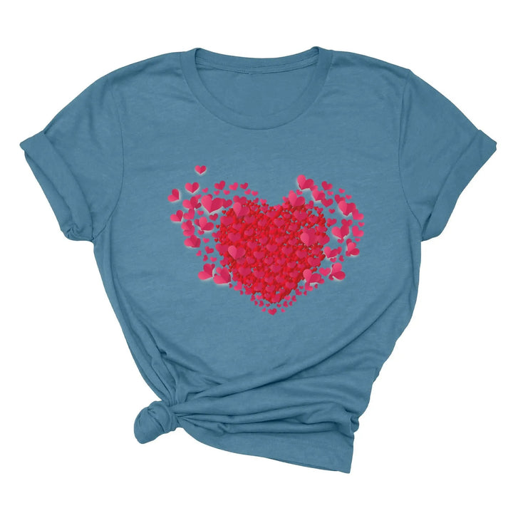 Valentine's Day Shirt - Double Heart & Cute Valentine's Tee Gift Cypress DTF