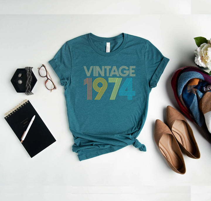 Vintage 1974 50th Birthday Shirt - Gift for Men & Women Cypress DTF