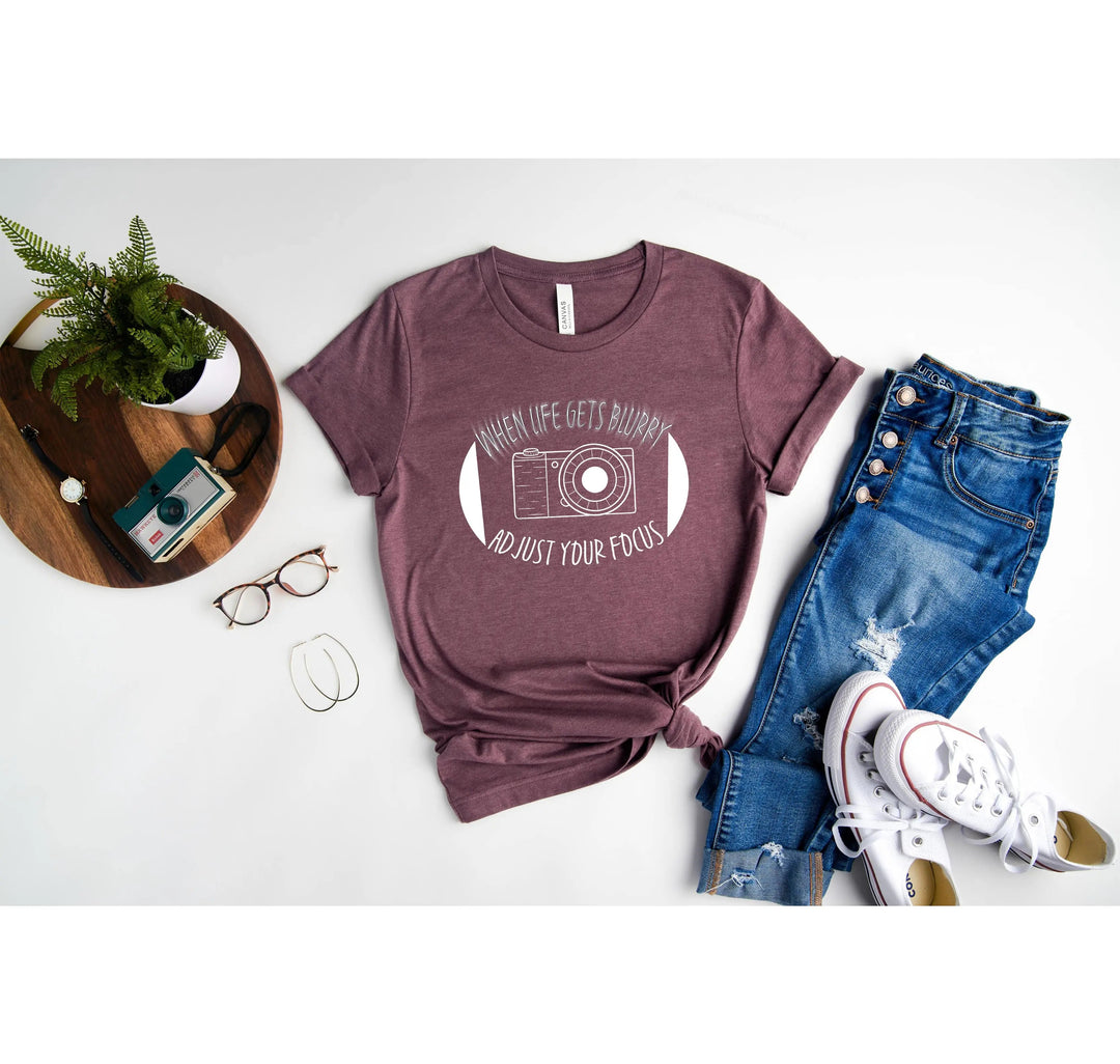 Vintage Camera Shirt - Photographer Tee | Adjust Your Focus Cypress DTF