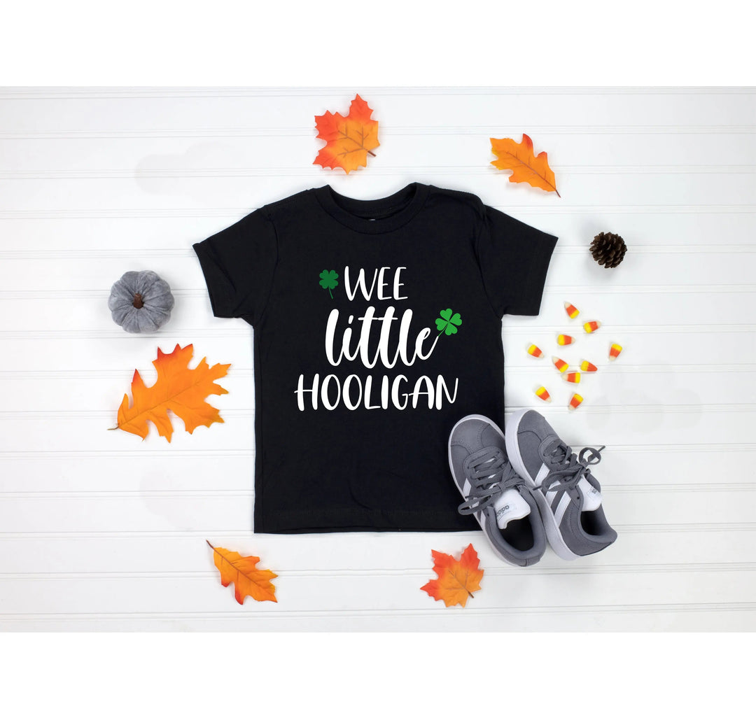 Wee Little Hooligan Kids Toddler Shirt | St. Patrick's Day Toddler Baseball Shirt Cypress DTF